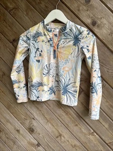 RUFFLE BUTTS Birds of Paradise Girls Long Sleeve Rash Guard Sz 10 Tween Swim - Picture 1 of 5