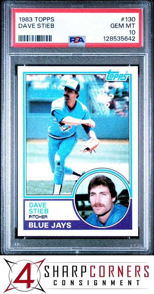1983 TOPPS #130 DAVE STIEB BLUE JAYS PSA 10 - Image 1 of 3