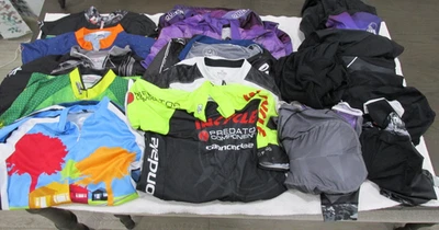 9 Cycling Jersey Shirts-1-Shorts-7 Bib Shorts Huge Lot-L & XL & 2XL - Image 1 of 4
