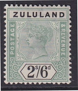 Zululand. 1896. SG 26, 2/6 Grün & Schwarz. Fein montiert postfrisch. Katze 90£. - Bild 1 von 2
