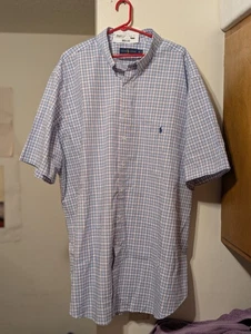 AMAZING QUALITY 3XLT PRL NWOT 62" TORSO 37" LENGTH BUTTON DOWN STAND UP COLLAR  - Picture 1 of 24