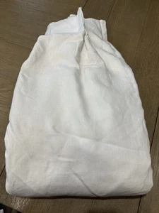 West Elm European flax Linen Pleated Drape  48x108 1 panel White - Picture 1 of 2