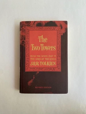 JRR Tolkien THE TWO TOWERS 2nd Edition Revised Houghton Mifflin HC/DJ With Map Foto 1 de 4