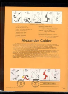 #3198-3202 Alexander Calder USPS #9806 Souvenir Page - Picture 1 of 1