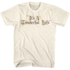 It's A Wonderful Life 1947 Movie Logo James Stewart Donna Reed Men's T Shirt - Picture 1 of 5