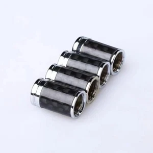 4X true Carbon Fiber Wheel Tire Air Valve Cap Stem Cover for Lexus RX ES NX - Picture 1 of 6