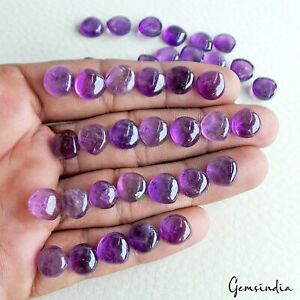 180 Ct/ Natural Untreated Purple Amethyst Round CabLoose Gems For Jewelry Making