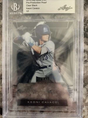 Keoni Cavaco 2019 Leaf Metal Draft 1/1 - Image 1 of 3