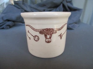 Vtg TEPCO USA Western China Utility, Condiments Jar, Longhorn, Cowboy Brands 1 - Picture 1 of 11