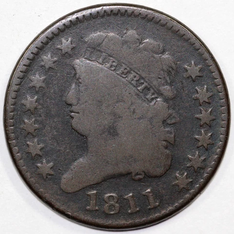 1811 1/2c Classic Head Half Cent Cover