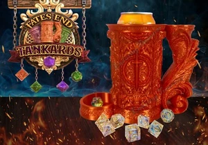 FIGHTER Tankard Dados Torre y Bóveda _ Pop Lata de Cerveza Stein Flagon Taza Inserto TTRPG - Imagen 1 de 36
