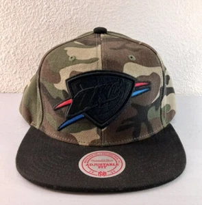 Camouflage Mitchell & Ness NBA OKC Oklahoma City Thunder Strapback Hat Cap NWT - Picture 1 of 8