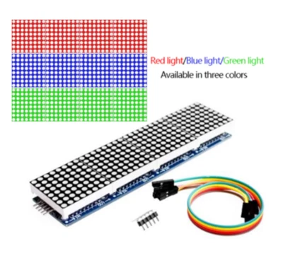 MAX7219 Microcontroller 4 In 1 Display LED 5P Line Dot Matrix Module Arduino - Bild 1 von 4