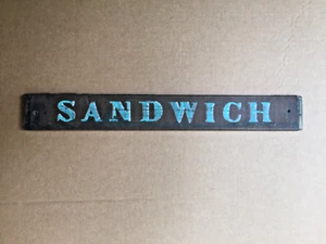 antique vintage sandwich wood sign 1930s art deco painted menu folk restaurant - Picture 1 of 23