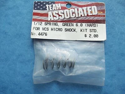 TEAM ASSOCIATED 4476 SPRING SHOCK GREEN 6.0 (HARD) VCS MICRO ASC4476 NIP - Image 1 of 2