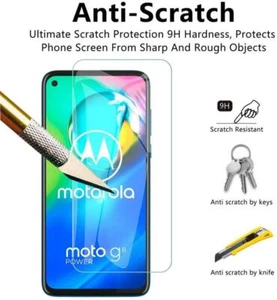 For Motorola Moto G8 Power XT2041 Clear 9H Tempered Glass Screen Guard Protector - Picture 1 of 9