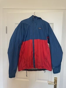 Abrigo Chaqueta Patagonia H2no Ligero Impermeable Cremallera Completa Lluvia Rojo y Azul XL - Imagen 1 de 8