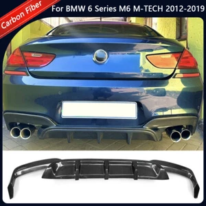 For BMW 6 Series F06 F12 F13 2012-2019 Carbon Rear Bumper Diffuser Lip Spoiler - Picture 1 of 12