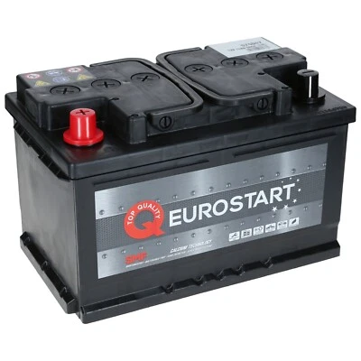 Autobatterie 12V 74Ah 680A/EN +Links Eurostart Batterie ersetzt 70 72 75 80 - Bild 1 von 4