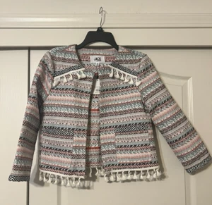 Jack by BB Dakota Damen Medium Western Fransen Jacke Mehrfarbig mit Quasten Neu mit Etikett - Bild 1 von 5