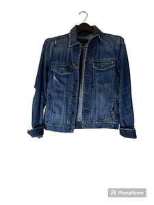 Chaqueta Marca J para Mujer - X Pequeña - Azul Denim Botón Frontal - Imagen 1 de 4
