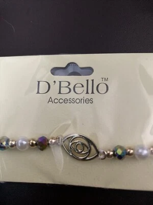 NEW D’Bello Accessories Bracelet Evil Eye  Silver Tone Bracelet - Image 1 of 4