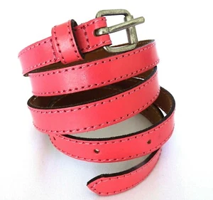 Mini Boden girls pink leather skinny belt size L/XL - Picture 1 of 1