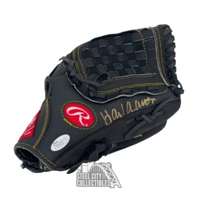 Hank Aaron Autographed Rawlings Playmaker Series Black Baseball Glove - JSA - Image 1 of 2