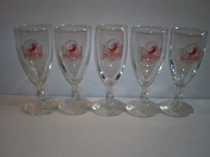 Lot Of 5 8 OZ Michelob Footed Stem Style Beer Glasses - Picture 1 of 2