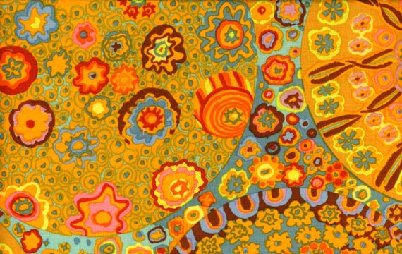 Kaffe Fassett MILLEFIORE ORANGE GP 104    20" X WOF   original issue  - Image 1 of 1