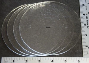 4 - 5" CIRCLES OF CLEAR BULLSEYE 3mm THICK GLASS 90 COE TESTED COMPATIBLE - Picture 1 of 4