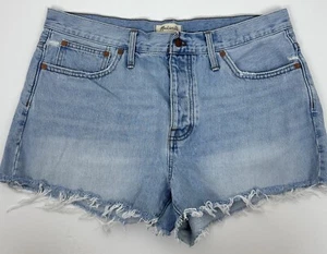 Pantalones Cortos MADEWELL Denim Relajado Corte 31 Desteñidos Medio Lavado Envejecido Festival - Imagen 1 de 15