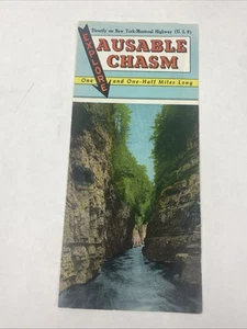 Explore Ausable Chasm New York State Tourism Pamphlet Guide Vtg Adirondack Resor - Picture 1 of 8