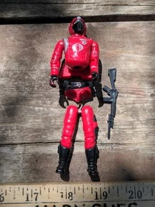 1985 GI JOE CRIMSON GUARD (v1) COBRA ELITE TROOPER Figure Parts W Backpack/Gun - Picture 1 of 13