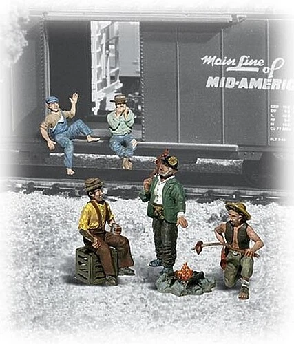 Woodland Hobos - Figura de modelismo ferroviario escala O - #a2734 Foto 1 de 1