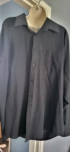 Long Sleeved Black Shirt XL Mens From George 17 And Half Collar Size - Picture 1 of 3