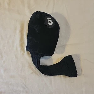GOLF Club Headcover Sock Black Number 5 - Picture 1 of 5