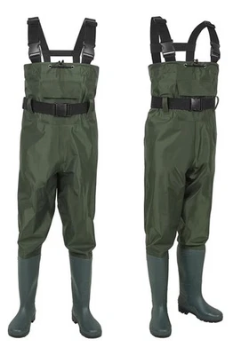 Fishing Waders with Boots, 3-Ply Nylon/PVC Bootfoot Chest Waders for Men Women - Изображение 1 из 4