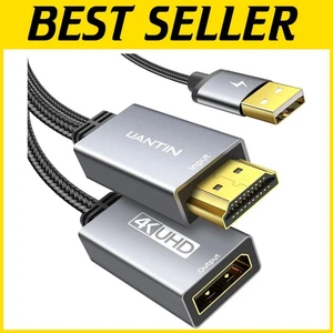4K@60Hz HDMI Male to DisplayPort Female Adapter for PCs & Gaming Consoles - Picture 1 of 9