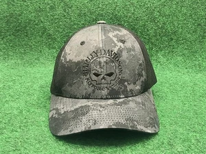 Rare Harley Davidson Blackhawk Camo Skull Hat Cap Snapback Barnett El Paso, TX - Bild 1 von 9