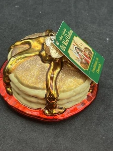 SHORT STACK PANCAKES - OLD WORLD CHRISTMAS BLOWN GLASS ORNAMENT - NEW W/TAG - Picture 1 of 7
