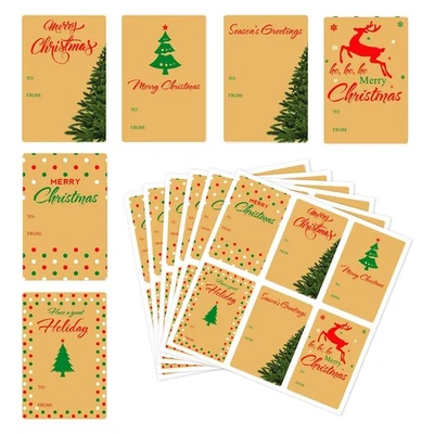 jijAcraft Etiquetas de Navidad Etiquetas Adhesivas de Navidad para Envoltura de Regalos, 120 Piezas... Foto 1 de 4