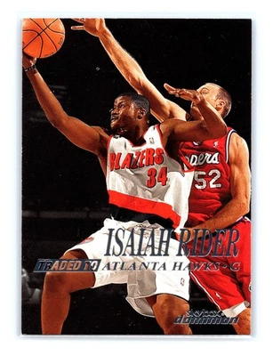 1999-00 SkyBox Dominion Basketball #2 Isaiah Rider Atlanta Hawks - Image 1 of 2