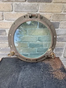 Vintage John Roby Rainhill Nautical Bronze Brass 2-Dog Porthole Ships Large 20"  - Picture 1 of 22