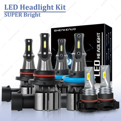 For Chevrolet Colorado 2015-2020 2021 2022 LED Headlight + Fog Light Bulbs Combo - Image 1 of 4