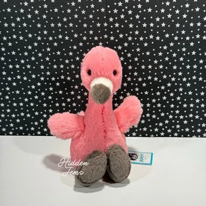 AUTHENTIC❣️Jellycat SMALL BASHFUL FLAMINGO - Soft Plush Toy Pink Retired NWT - Picture 1 of 5