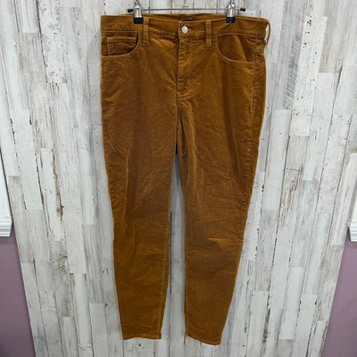 Pantalones ajustados de pana marrón tiro alto para mujer talla 30 de alto JCrew Factory Foto 1 de 4