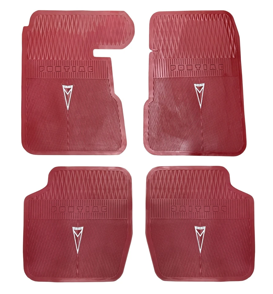 Alfombrillas Pontiac 1956-57 tamaño completo accesorios, rojas Foto 1 de 1