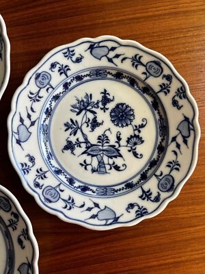 Antik C. Teichert Stadt Meissen 1 Kuchenteller Zwiebelmuster Frühstück 1879-1930 - Bild 1 von 4