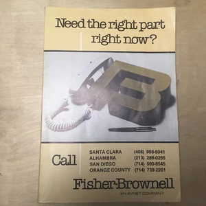 Fisher-Brownell Catalog ~ Lamps Relays Switches Computer Cable Meters Test Equip - Picture 1 of 7